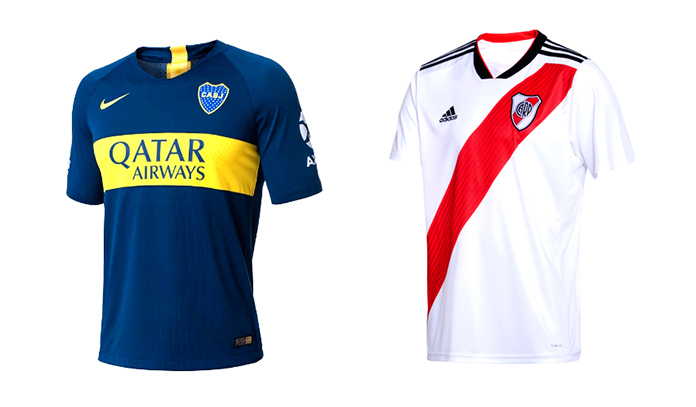 Camiseta Boca Juniors y River Plate