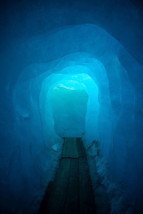 Túnel de hielo de Rhone.