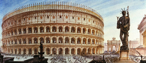 El nombre del coliseo viene del coloso de Nerón.