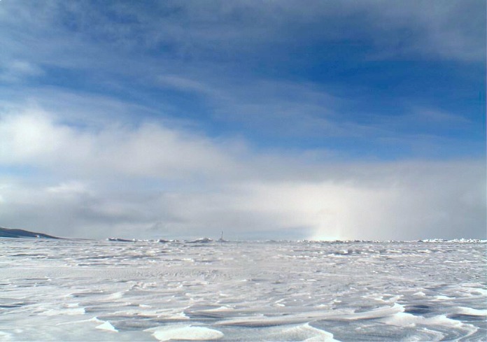 Un desierto gigante de hielo, fotografía del polo norte.