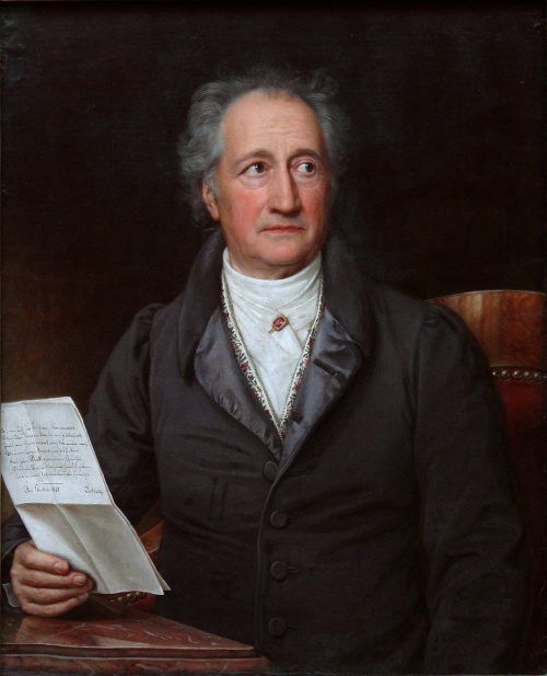 Retrato en lienzo de Johann Goethe.