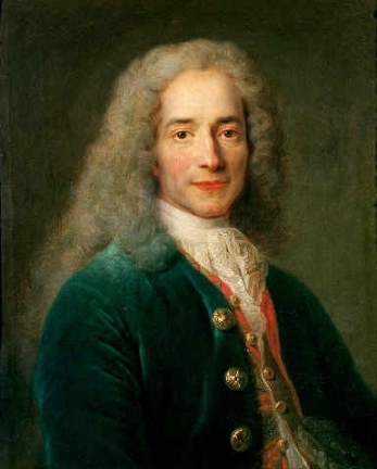 Retrato de François-Marie Arouet uno de los hombres más inteligentes del mundo.