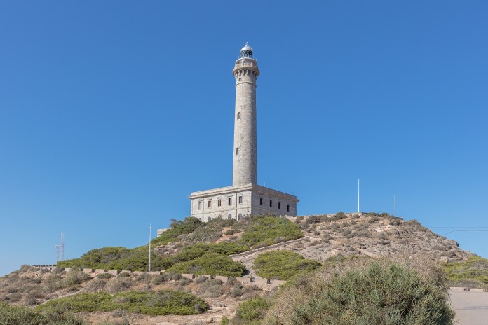 Faro de Cabo de Palos., uno de los faros famosos del mundo.