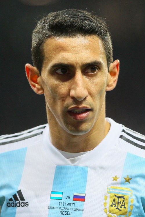 Foto del rostro del jugador Ángel Di María.
