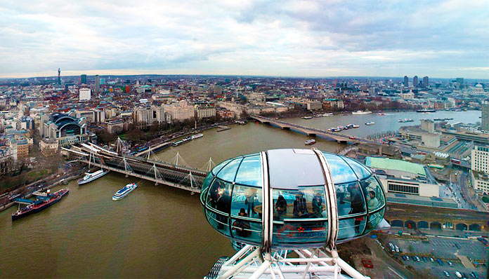 Vista de Londres desde una cabina del London Eye 