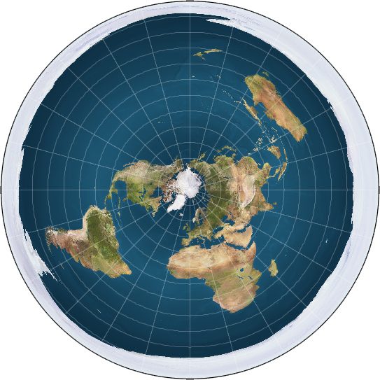 Modelo de la tierra plana en forma de disco.